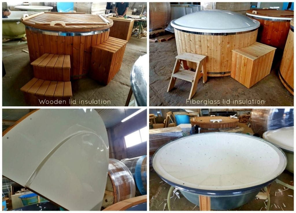 Différents couvercles isolés pour bain nordique