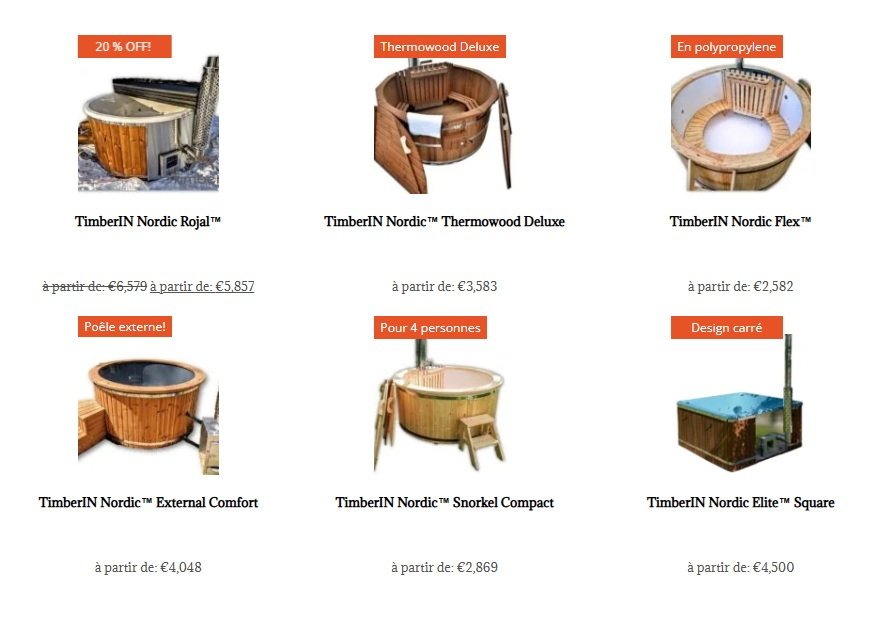 Bains nordiques modèles populaires