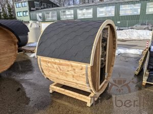 Sauna Extérieur Tonneau Mini Pour 2 4 Personnes  Thermo Bois (17)