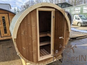 Sauna Extérieur Tonneau Mini Pour 2 4 Personnes  Thermo Bois (18)