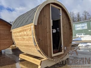 Sauna Extérieur Tonneau Mini Pour 2 4 Personnes  Thermo Bois (4)