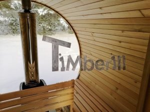 Sauna Extérieur Avec Dressing, Fenêtre Panoramique Et Poêle à Bois (18)