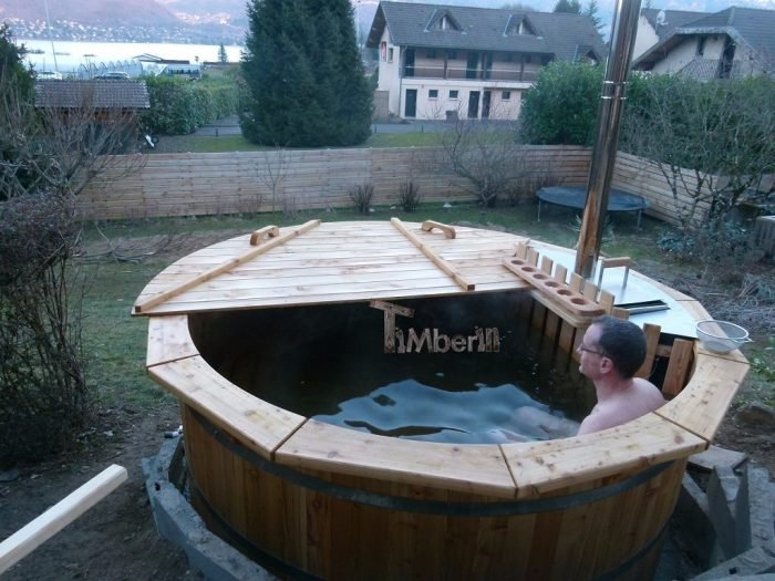 Bain Suédois En Bois Mélèze Deluxe, Christian, SEVRIER, France (3)