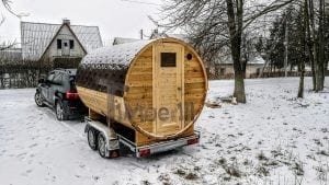 Sauna Extérieur Avec Remorque, Vestiaire Et Poêle à Bois Harvia (18)