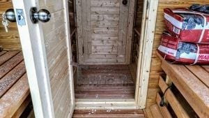 Sauna Extérieur Avec Remorque, Vestiaire Et Poêle à Bois Harvia (21)