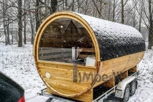 Sauna Extérieur Avec Remorque, Vestiaire Et Poêle à Bois Harvia (28)