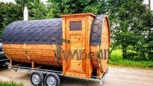 Sauna Extérieur Avec Remorque, Vestiaire Et Poêle à Bois Harvia (6)