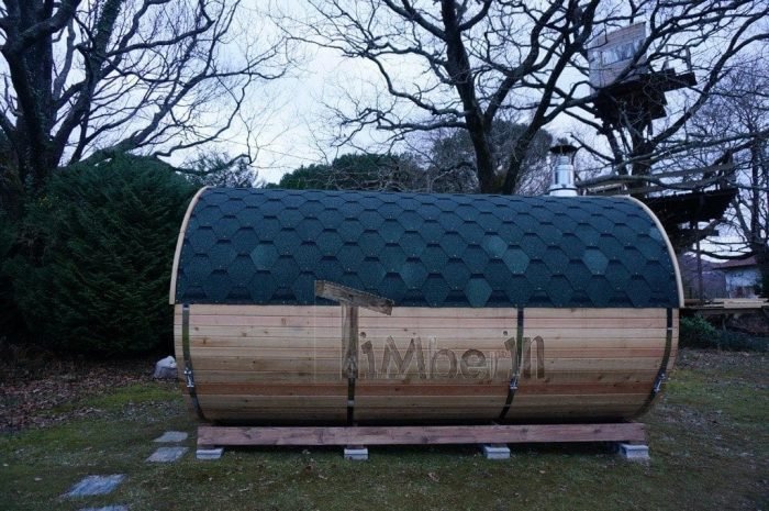 Sauna Barique En Bois De Méleze Avec Une Poêle De Bois, Avec La Fenêtre Panoramique, Thierry, Chemin Oianetxeberria, France (4)