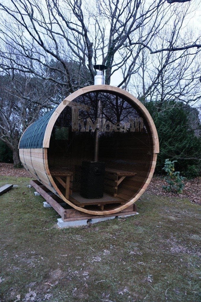 Sauna Barique En Bois De Méleze Avec Une Poêle De Bois, Avec La Fenêtre Panoramique, Thierry, Chemin Oianetxeberria, France (5)