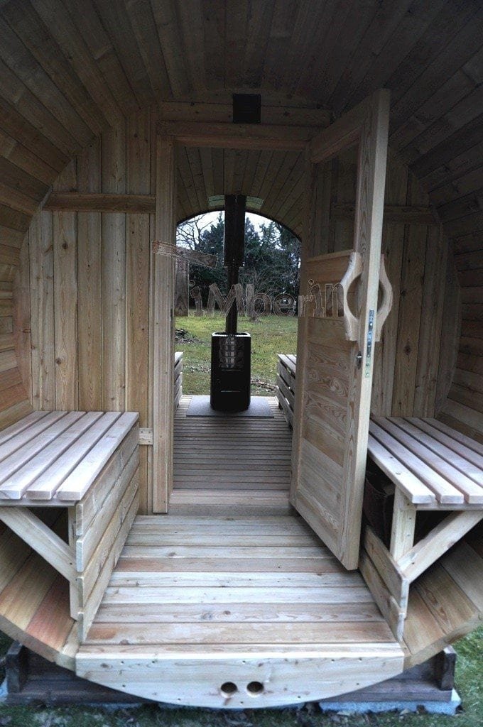 Sauna Barique En Bois De Méleze Avec Une Poêle De Bois, Avec La Fenêtre Panoramique, Thierry, Chemin Oianetxeberria, France (6)