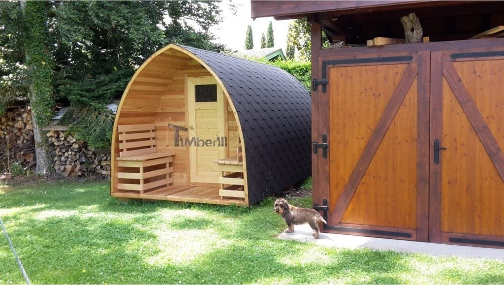 Jardin extérieur sauna en bois Igloo 5 M Anne Meinier Schweiz 1