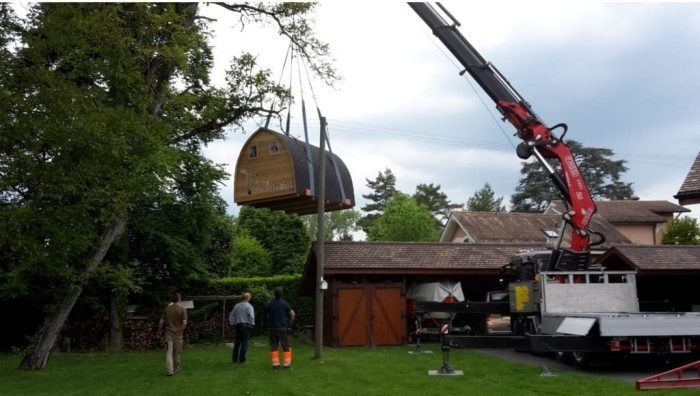 Jardin Extérieur Sauna En Bois Igloo 5 M, Anne, Meinier, Schweiz (3)