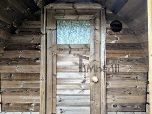 Sauna Igloo Extérieur Avec Remorque, Vestiaire Et Poêle à Bois Harvia (26)