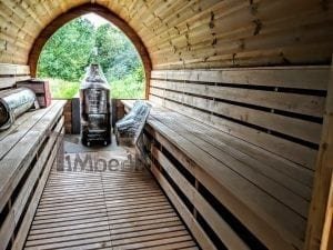 Sauna Igloo Extérieur Avec Remorque, Vestiaire Et Poêle à Bois Harvia (33)