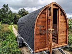 Sauna Igloo Extérieur Avec Remorque, Vestiaire Et Poêle à Bois Harvia (43)