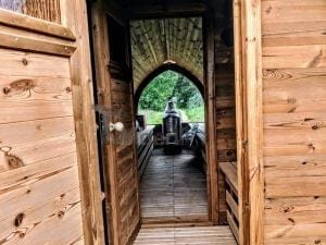 Sauna Igloo Extérieur Avec Remorque, Vestiaire Et Poêle à Bois Harvia (45)