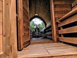 Sauna Igloo Extérieur Avec Remorque, Vestiaire Et Poêle à Bois Harvia (46)