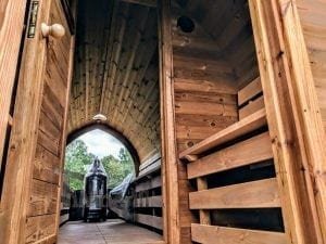 Sauna Igloo Extérieur Avec Remorque, Vestiaire Et Poêle à Bois Harvia (47)