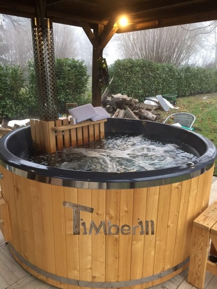 Bain Nordique Avec Poêle Intérieur Wellness Basic, Patrick, Pierre Châtel, France (4)