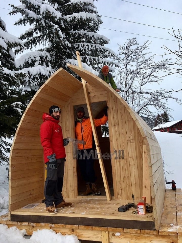 Jardin Extérieur Sauna En Bois Igloo Design, Cédric, Les Mosses, Suisse (1)