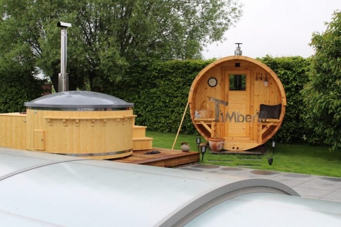 Bain Finlandais en fibre de verre Mélèze Deluxe et Sauna Barrique, MARIE, Lens-Saint-Servais, Belgique 2 Bain Finlandais En Fibre De Verre Mélèze Deluxe Et Sauna Barrique, MARIE, Lens Saint Servais, Belgique (1)