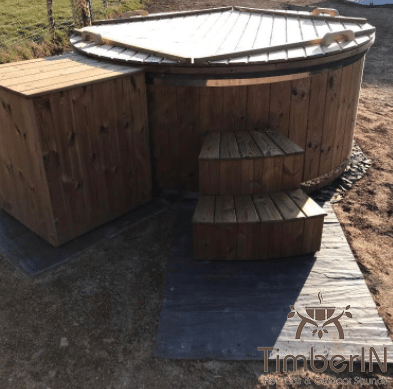 Bain nordique jacuzzi avec poêle extérieur: bois - gaz, Johan, PLANCHER BAS, France 2 Bain Nordique Jacuzzi Avec Poêle Extérieur Bois Gaz, Johan, PLANCHER BAS, France
