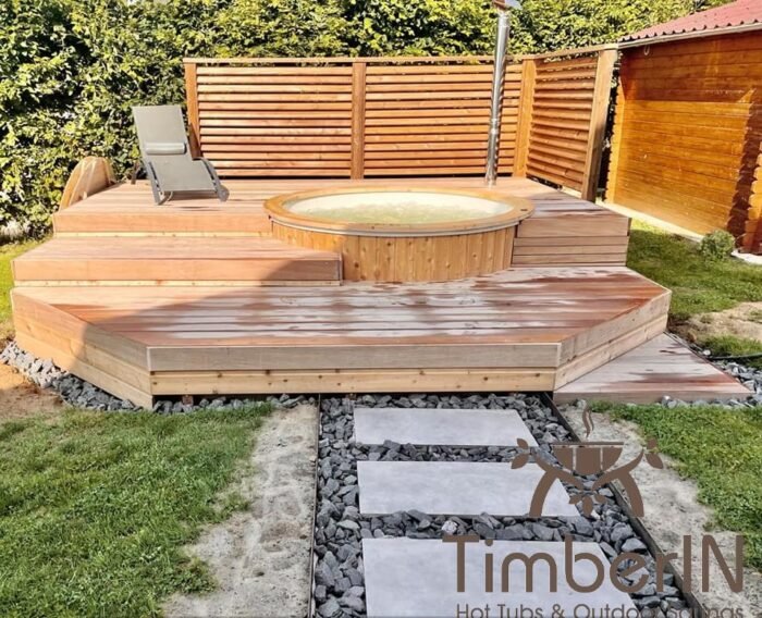 Bain Nordique Jakuzzi Intégré Encastré Enterré, Pierrick, Rioz, France (2)