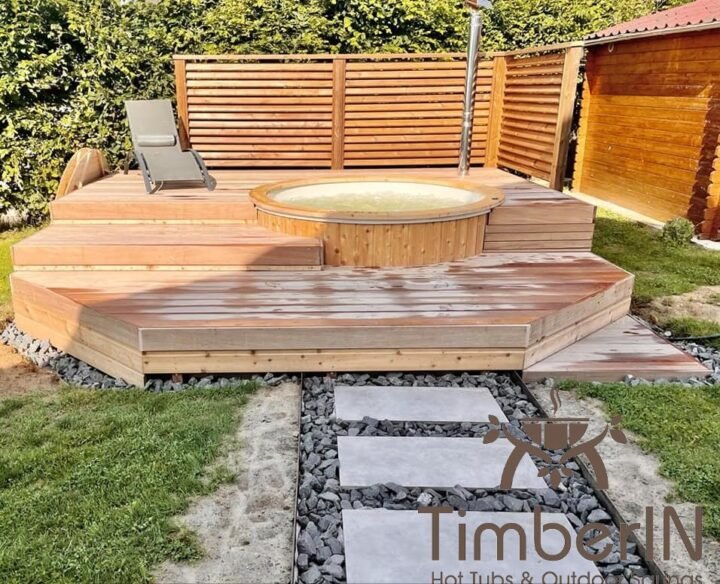 Bain Nordique Jakuzzi Intégré Encastré Enterré, Pierrick, Rioz, France (2)