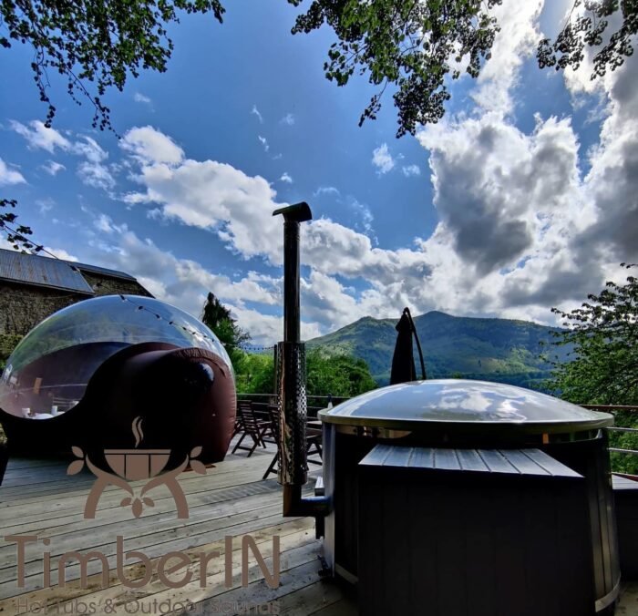 Bain nordique WPC – Thermobois avec poêle à granulés ou à bois, Elodie, Gerde, France 3 Bain Nordique WPC – Thermobois Avec Poêle à Granulés (2) (1)