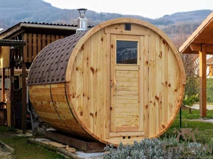 Sauna Extérieur Tonneau Rond (1)