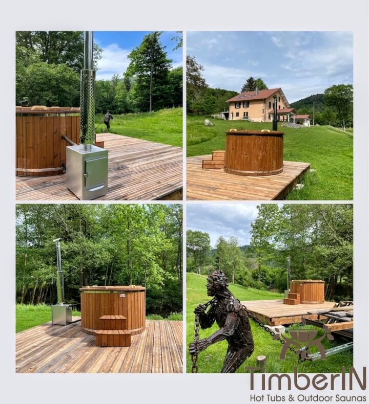 Bain Nordique Avec Poêle Extérieur