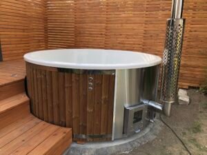 Poêle à bois intégré pour bain à remous – 30 kW en acier inoxydable 316