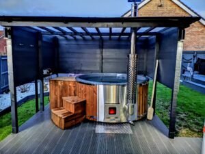 Poêle à bois intégré pour bain à remous – 30 kW en acier inoxydable 316