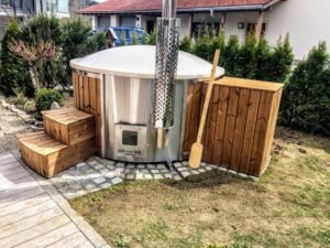 Poêle à bois intégré pour bain à remous – 30 kW en acier inoxydable 316