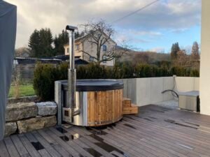Poêle à bois intégré pour bain à remous – 30 kW en acier inoxydable 316