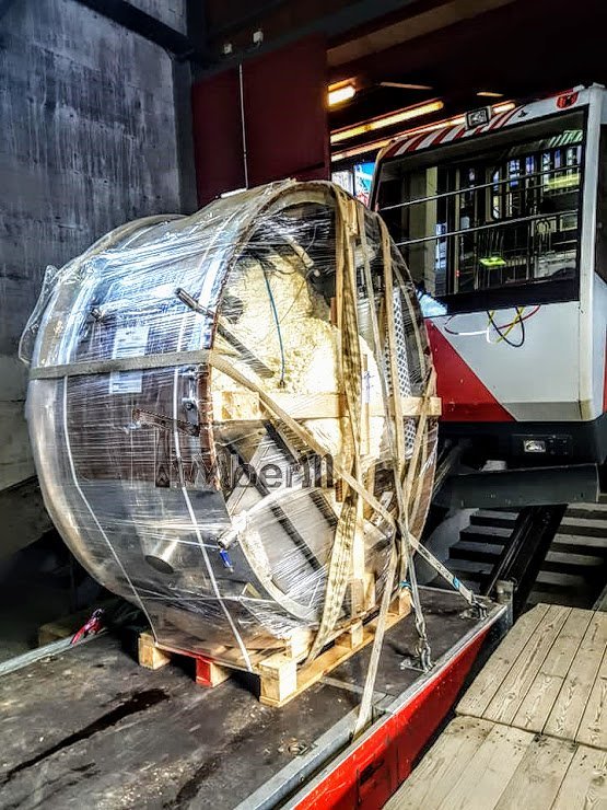 Processus d’achat TimberIN 1 Bain nordique TimberIN protégé et fixé sur une palette avant son expédition