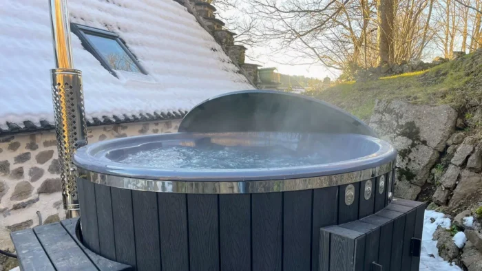 Bain nordique TimberIN chauffé en hiver