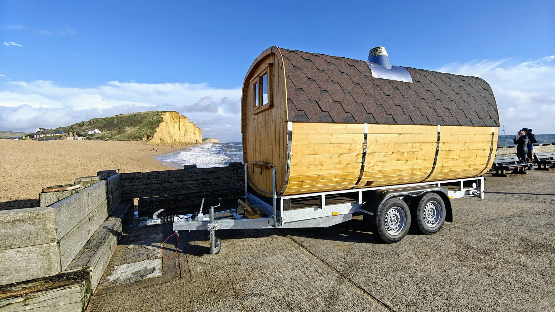 Sauna extérieur TimberIN monté sur une remorque