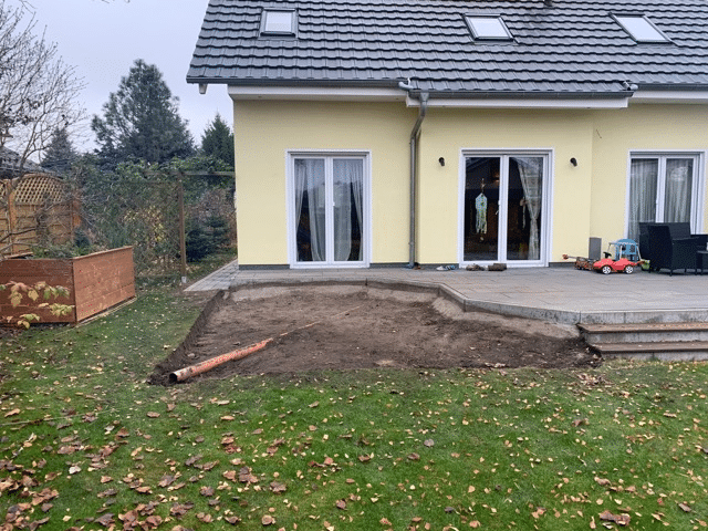 Préparation du terrain pour bain nordique 2 Zone dégagée pour le futur bain nordique